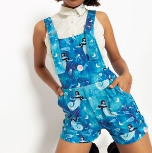 Blackmilk Spooky Mermaids Short Overalls